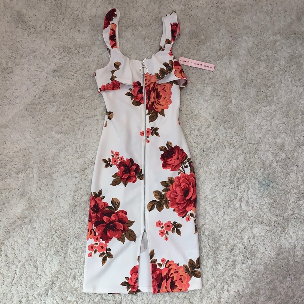 Floral Bodycon Dress Size XS